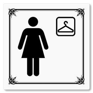 Šatna ženy, 80x80mm, bílá, Nebraska